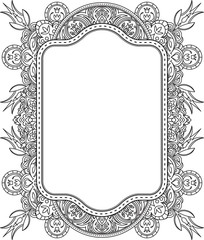 Ethnic template for design wedding invitations and greeting card