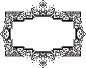 Ethnic template for design wedding invitations and greeting cards. Henna flowers mehndi elements of vintage patterns. Indian or Asian motif. Vector illustration.