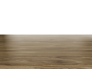 3D rendering Empty wooden table top. Composition. Isolated backg