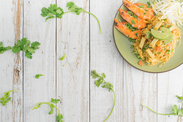 Asian Rice Noodle with Shrimp, PAD THAI