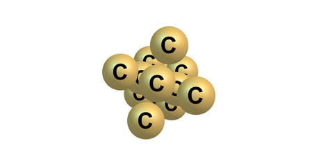 Diamond structure isolated on white.