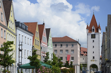 Maximilianstraße und Oberes Tor, Mindelheim © traveldia