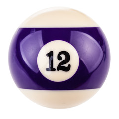 Pool ball twelve