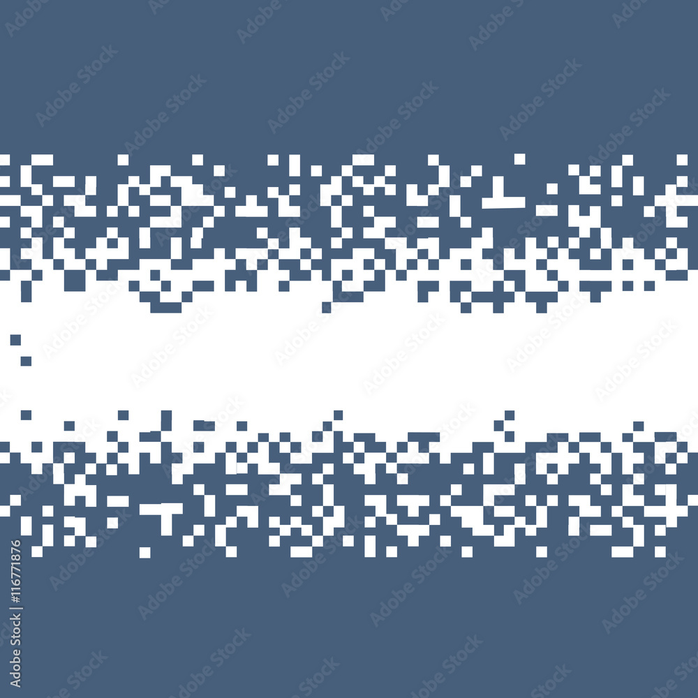 Sticker blue abstract pixel background with space for your text