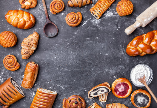 Delicious and sweet seasonal pastry background