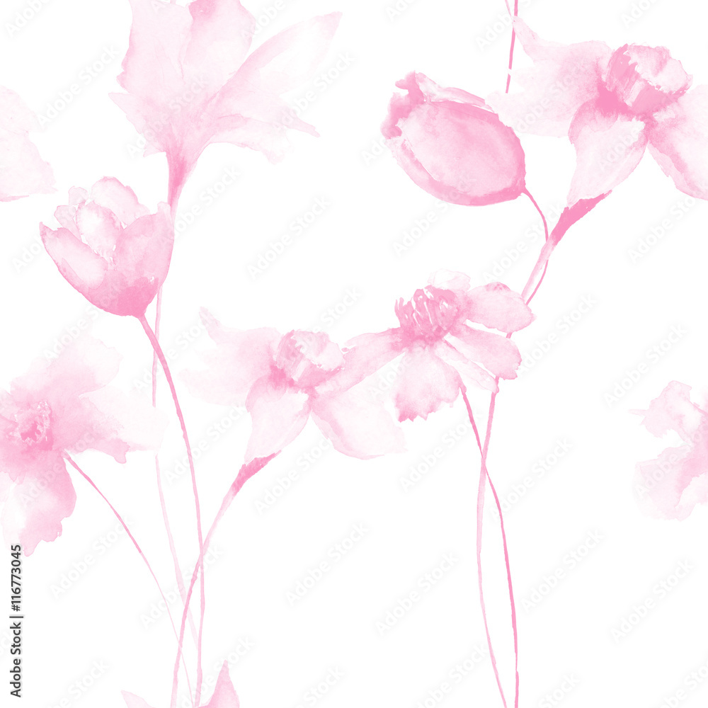 Poster floral seamless pattern