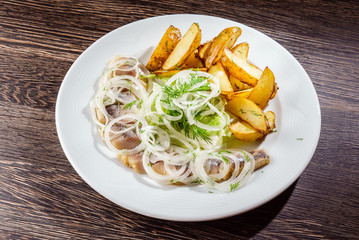 herring with patato