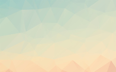 Obraz premium Stylish light green orange abstract polygonal vector wallpaper background