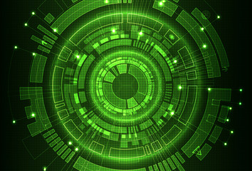 Abstract green digital communication technology background.