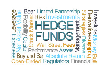 Obraz premium Hedge Funds Word Cloud