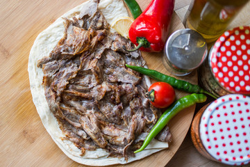 Turkish Doner Kebab Portion