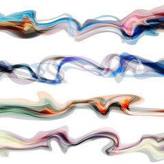 Set of abstract colorful waves