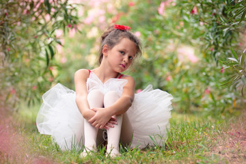 Small ballerina in the park.