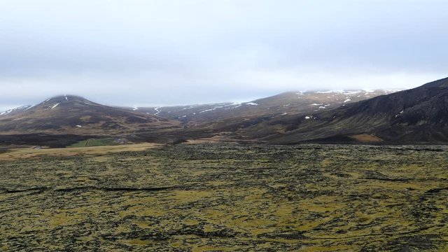 Island - Landschaft - Vulkan  - Natur - Luftaufnahme - 4K