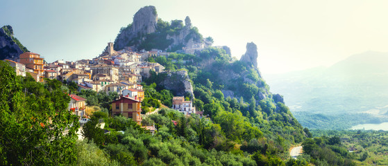 beautiful scenery of Italian villages (borgo) - Pennadomo in Abruzzo