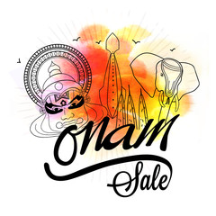 Onam Sale Poster, Banner or Flyer design.