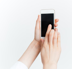 
mobile phone in the hands