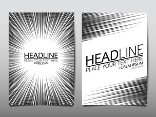 Speed line business annual report brochure flyer design template vector, Leaflet cover presentation abstract geometric background, modern publication poster magazine, layout in A4 size