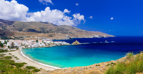 impressive landscapes and beautiful beaches of Greece - Andros island