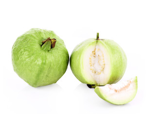Guava fruit isolated on white background