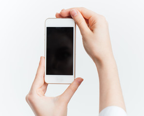 
mobile phone in the hands