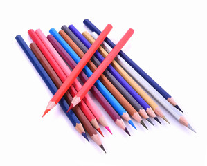 Crayon Wood isolated on white background