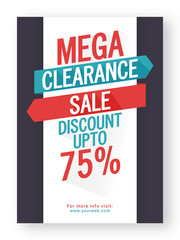Mega Clearance Sale Poster, Banner or Flyer.