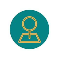 Vector icon  on the topic office  on  circle navigator