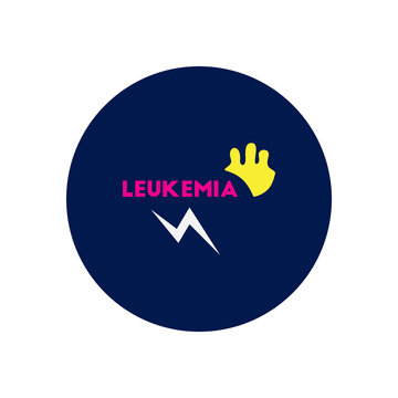 Vector icon  on  circle various symptoms of leukemia on bodies