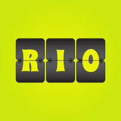 Green and Yellow Rio Brazil Scoreboard