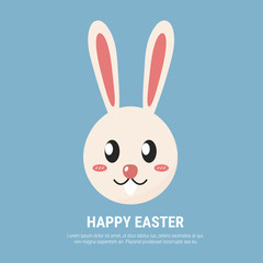 Easter rabbit card. Easter rabbit flayer.