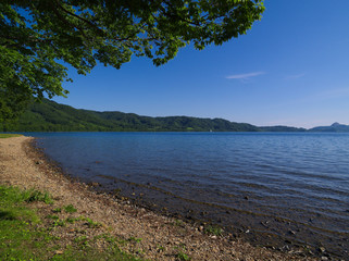 真夏の洞爺湖湖畔