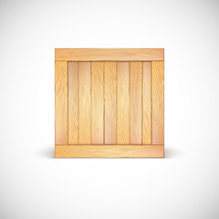 Wooden box isolated