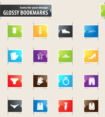 Clothing Store Bookmark Icons