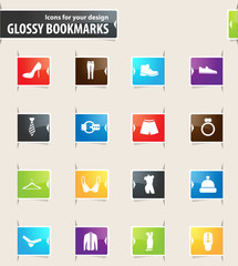 Clothing Store Bookmark Icons