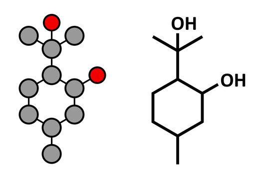 p-Menthane-3-8-diol (PMD, menthoglycol) insect repellent molecule