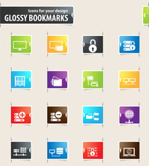 Internet, Server and Network Bookmark Icons