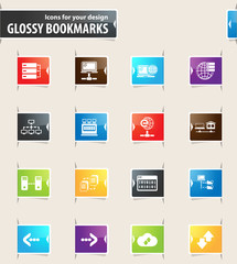 Internet, Server and Network Bookmark Icons