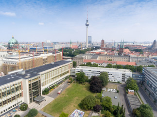 Berlin Fernsehturm from the air