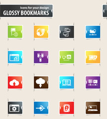 Internet, Server and Network Bookmark Icons