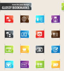 Internet, Server and Network Bookmark Icons