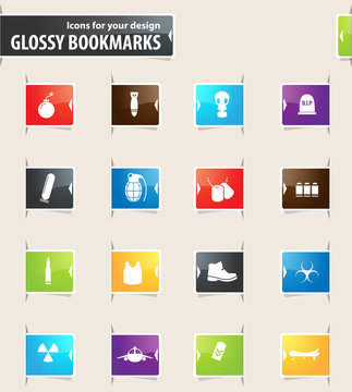 Military and War Bookmark Icons