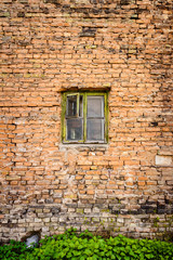 Fototapeta na wymiar Brick wall and window