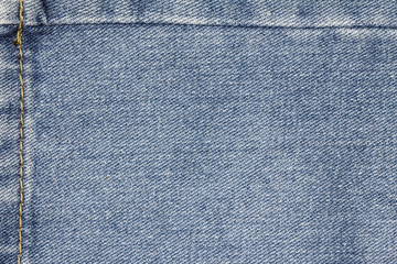 Denim jeans texture or denim jeans background with seam of fashion jeans design with copy space for text or image.