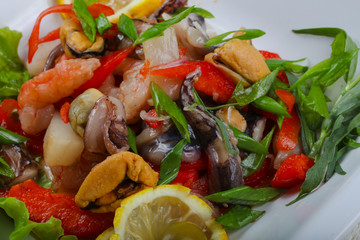 Seafood mix salad