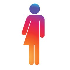 Rainbow gender neutral symbol. EPS 10 vector.
