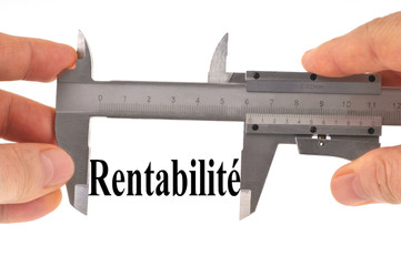 Mesure de la rentabilité avec un pied à coulisse