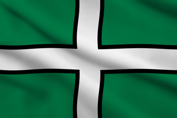 Devon Shire waving flag