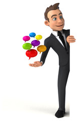Fun businessman