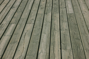 A closeup on wooden planks creating a pattern.